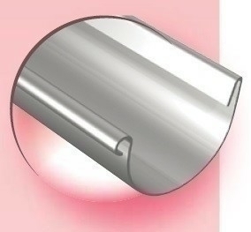 Gouttière demi-ronde avec pince zinc naturel ép.0,65mm développé 333mm long.4m - Gedimat.fr