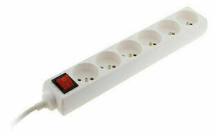 Bloc multiprises standard AVEC interrupteur blanc 6x16A 1m - Gedimat.fr