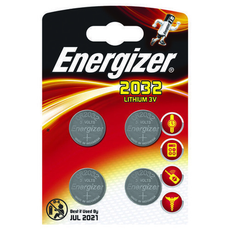 PILE CR2032 3V LITHIUM ENERGIZER B4 - Gedimat.fr