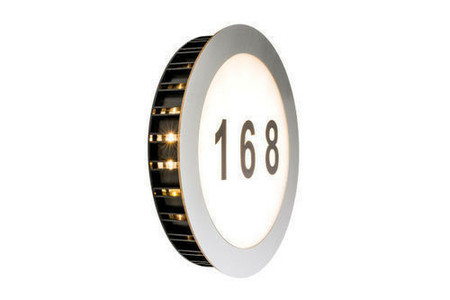 Applique de façade LED IP44 avec numéro de porte 1x5,6W - Gedimat.fr
