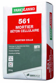 Mortier-colle 561 MORTIER BETON CELLULAIRE blanc - sac de 25kg - Gedimat.fr