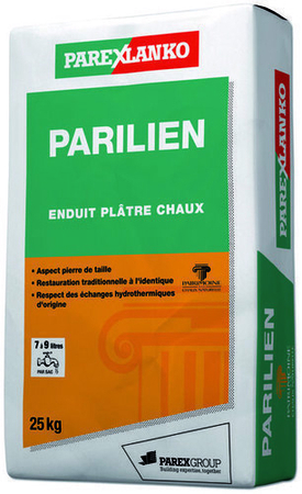 Enduit de façade PARILIEN en plâtre et chaux aérienne en sac de 25kg coloris neutre - Gedimat.fr