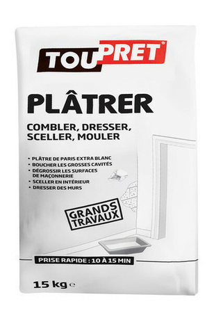 PLATRE TOUPRET 15KG GSB - Gedimat.fr