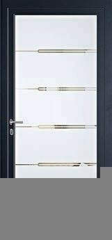 Porte d'entrée Aluminium HEDO avec isolation totale de 160mm droite poussant haut.2,15m larg.90cm laqué blanc - Gedimat.fr