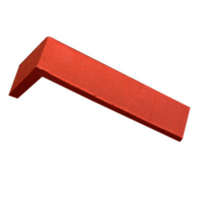 Plaquette d'angle en terre cuite long.22cm larg.10,5cm haut.5,4cm ép.1,5cm ligne étirée flammée coloris léopard grenaillée - Gedimat.fr
