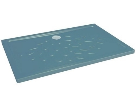 Receveur à poser ou à encastrer OCEAN céramique haut.4cm long.90cm larg.90cm gris anthracite - Gedimat.fr