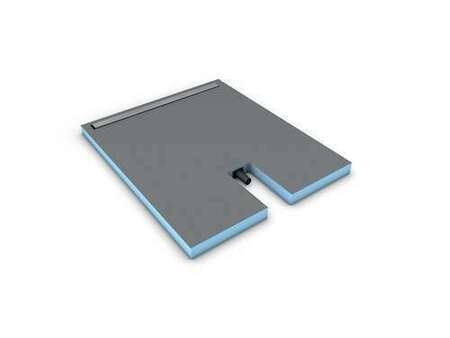 Receveur rectangulaire à carreler FUNDO PLANO LINEA - Barette longue - 90x90cm - Ep.70mm - Gedimat.fr