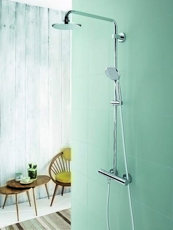 Colonne de douche non hydro EUPHORIA SYSTEM 210 laiton chromée - Gedimat.fr