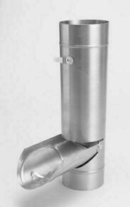 Récuperateur d'eau à clapet zinc naturel - D80 - Gedimat.fr