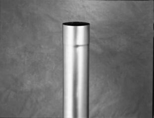 Tuyau de descente cylindrique soud bord  bord zinc naturel - D80 - L.2m p.0,65mm - Gedimat.fr