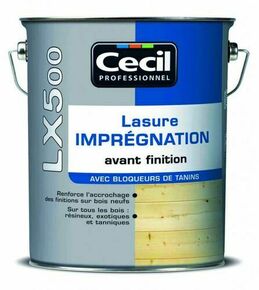 Lasure dimprgnation LX500 bois fonc satin - pot 3l - Gedimat.fr