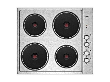 Plaque de cuisson 4 feux électiques VIVA 60cm coloris inox - Gedimat.fr