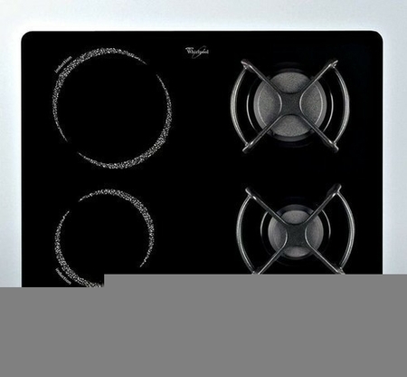 Plaque de cuisson 2 zones induction + 2 feux gaz WHIRLPOOL 60cm coloris noir - Gedimat.fr
