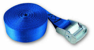 Sangle polypropylne avec came  griffes bleue larg.25mm - 5m - Gedimat.fr