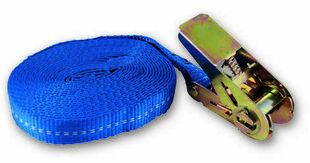 Sangle polypropylne avec tendeur  cliquet bleue larg.25mm - 5m - Gedimat.fr