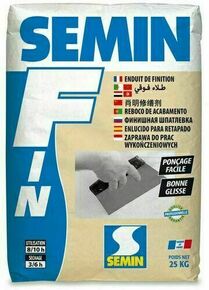 Enduit de finition SEMIN F - sac de 25kg - Gedimat.fr