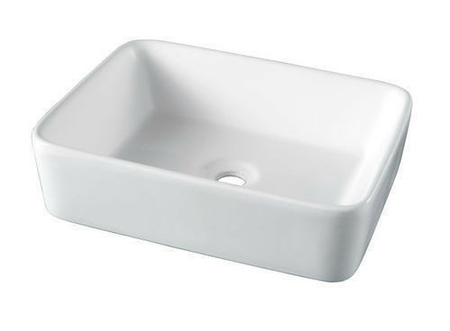 Vasque carrée à poser SEYDA en céramique larg.37,5cm long.48cm blanc - Gedimat.fr