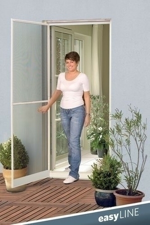 Porte battante moustiquaire Aluminium haut.2,15m larg.1,00m laqué Blanc - Gedimat.fr