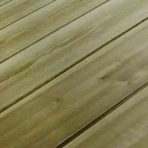 Lame de terrasse bois résineux Pin Sylvestre vert - 27x145mm 4,50m - Gedimat.fr