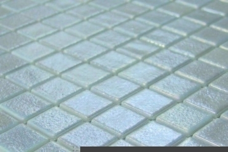 Emaux de verre de 2,5x2,5cm antidérapant OPALO sur trame de 31,1x31,1cm coloris blanco - Gedimat.fr