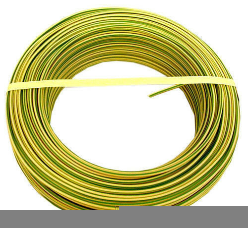 Fil électrique 2.5 mm² h07vu L.100 m, vert / jaune