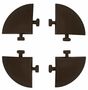Angle pour dalle autoportante dim.5,8x5,8cm marron - lot de 4 - Gedimat.fr