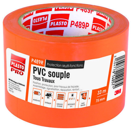 Adhésif tous travaux PVC 33mx75mm - Gedimat.fr