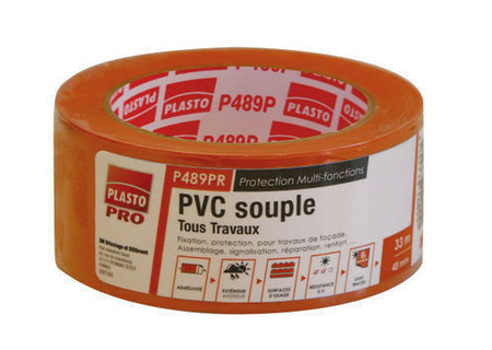 ADHESIF PVC ORANGE SOUPLE SUP 33X48MM - Gedimat.fr