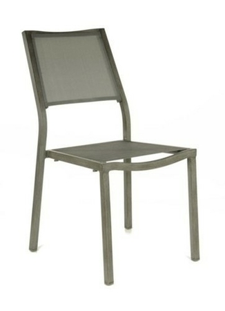 Chaise florence alu dim.87x50x60cm coloris brush gris - Gedimat.fr