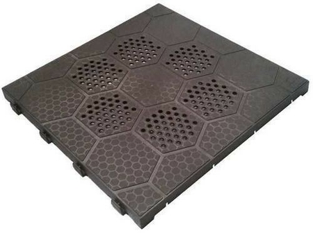Dalle autoportante PVC marron dim.39 x 39 x 2,5 cm - Gedimat.fr