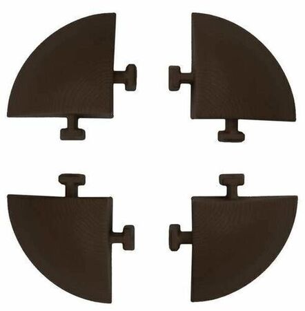 Angle pour dalle autoportante dim.5,8x5,8cm marron - lot de 4 - Gedimat.fr