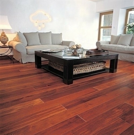 Parquet massif à coller MERBAU ép.14mm larg.140mm long.400 à 1800mm verni naturel - Gedimat.fr
