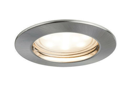 Encastré LED coins satiné rond diam.79mm coloris acier brossé - Gedimat.fr