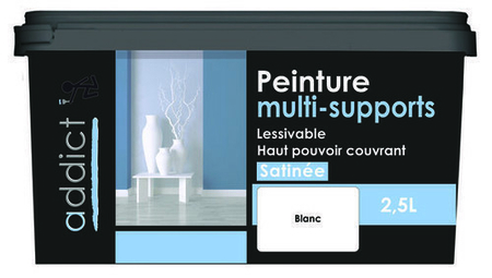 Peinture multi-supports satin 2.5 l blanc - Gedimat.fr