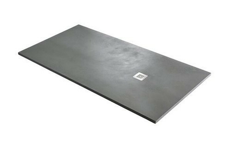 Receveur rectangulaire à poser ou à encastrer BASE akron haut.3cm larg.90cm long.1,00m beton cimento - Gedimat.fr