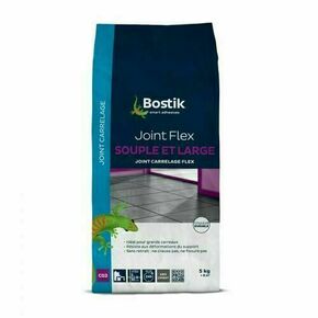 Joint de carrelage JOINT FLEX SOUPLE ET LARGE gris ciment - sac papier de 5kg - Gedimat.fr