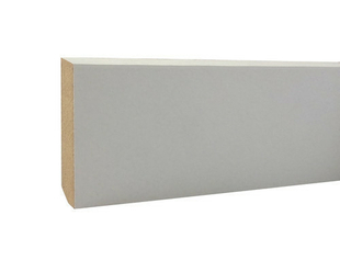 Plinthe droite MDF revtue mlamin blanc - 10x50mm - 2,40m - Gedimat.fr