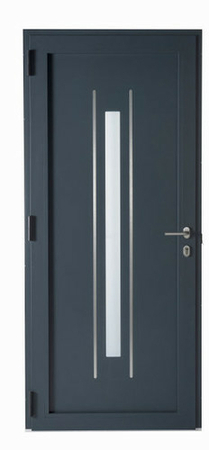 Porte d'entrée XOEN en aluminium gauche poussant haut.2,00m larg.90cm - Gedimat.fr