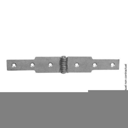 Charnière à congé 40x2,5 L.120 + L.120mm Zinguée blanc - Gedimat.fr