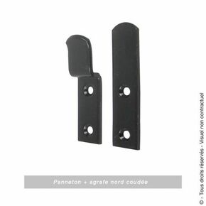 Panneton + agrafe picarde noir - 4 paires - Gedimat.fr