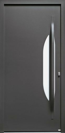 Porte d'entrée AZUR en aluminium thermolaqué gauche poussant haut.2,15m larg.90cm - Gedimat.fr