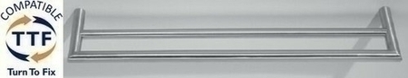 Porte serviette 2 barres NEX YORK diam.19mm long.500mm fintion satin - Gedimat.fr