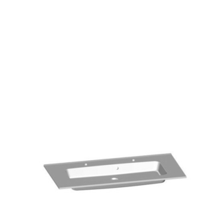 Ensemble meuble SUCCES gris 2 tiroirs + plan vasque en synthse blanc - 120x60,8x46cm - Gedimat.fr