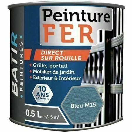 Peinture fer martele 2,5l bat.bleu n19 - Gedimat.fr