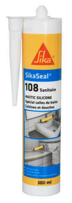 Mastic lastomre SIKASEAL 108 sanitaire transparent - cartouche de 300ml - Gedimat.fr