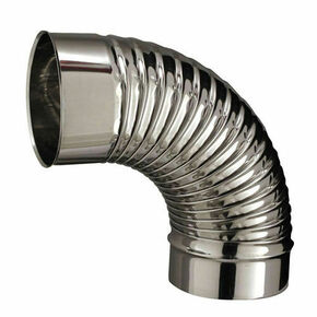 Coude pliss 90 INOX SOI soud D150 - Gedimat.fr