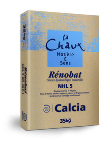 Chaux hydraulique RENOBAT NHL 5 - sac de 35kg - Gedimat.fr