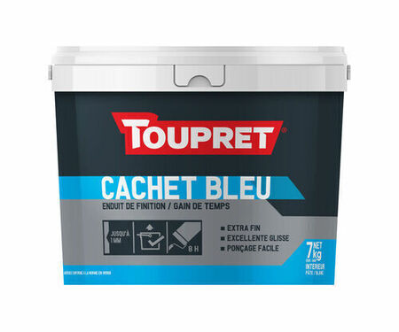 Cachet bleu pâte enduit de finition gain de temps TOUPRET - Gedimat.fr