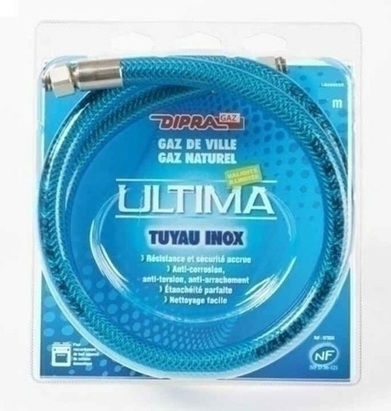 Tuyau flexible inox Ultima gaz naturel écrous 15x21 Long.1,50m - Gedimat.fr