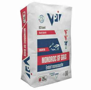 Enduit monocouche MONOROC GF gris - sac de 25kg - Gedimat.fr